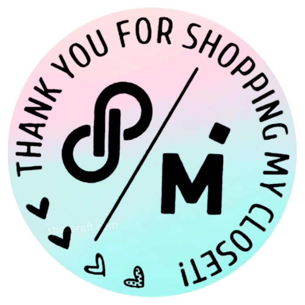 Dual Thank You sticker for small business Poshmark and Mer | packaging supplies